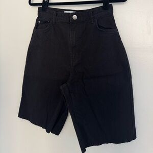 Black Denim Shorts